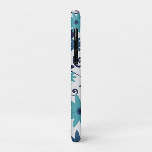 Elegant monogram blauw turquoise - patroon Case-Mate iPhone case (Achterkant/links)