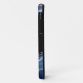 Elegant Monogram Blauw, Zwart & Goud Agaat Geode Case-Mate iPhone Case (Achterkant/links)