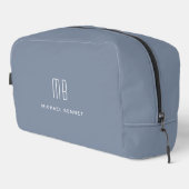 Elegant Monogram Blauwe Toilettasje (Rechterhoek)