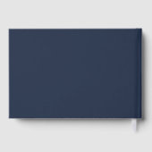 Elegant Monogram Blauwe Trouw Gastenboek (Achterkant)