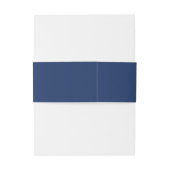 Elegant Monogram Blauwe Trouwdag Uitnodigingen Wikkel (Achterkant Voorbeeld)