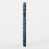 Elegant Monogram Blauwgroen Aqua Blue Velvet Case-Mate iPhone Case (Achterkant/rechts)