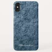 Elegant Monogram Blauwgroen Aqua Blue Velvet Case-Mate iPhone Case (Achterkant)