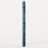 Elegant Monogram Blauwgroen Aqua Blue Velvet Case-Mate iPhone Case (Achterkant/rechts)