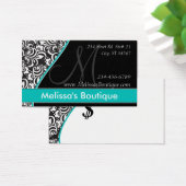 Elegant Monogram blauwgroen prijs label I Visitekaartjes (Bureau)