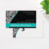 Elegant Monogram blauwgroen prijs label Visitekaartje (Bureau)