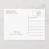 Elegant monogram, Blauwgroen Scallop Beach sparen  Aankondigingskaart (Achterkant)