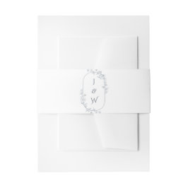 Elegant Monogram Bloemen Boho Bruiloft Uitnodigingen Wikkel