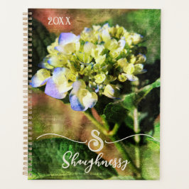Elegant Monogram Bloemen Hydrangea Planner