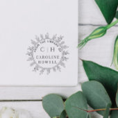 Elegant monogram bloemen uit de bibliotheek van rubberstempel