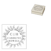 Elegant monogram bloemen uit de bibliotheek van rubberstempel (Gestempeld)