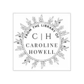 Elegant monogram bloemen uit de bibliotheek van rubberstempel (Afrduk)