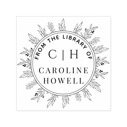 Elegant monogram bloemen uit de bibliotheek van  zelfinktende stempel (Design)