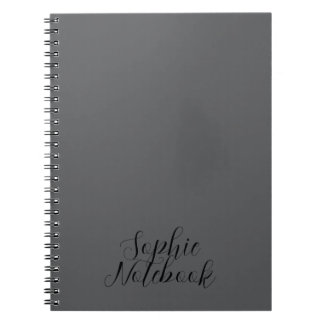 Elegant Monogram Bloemenpatroon Gepersonaliseerde  Notitieboek