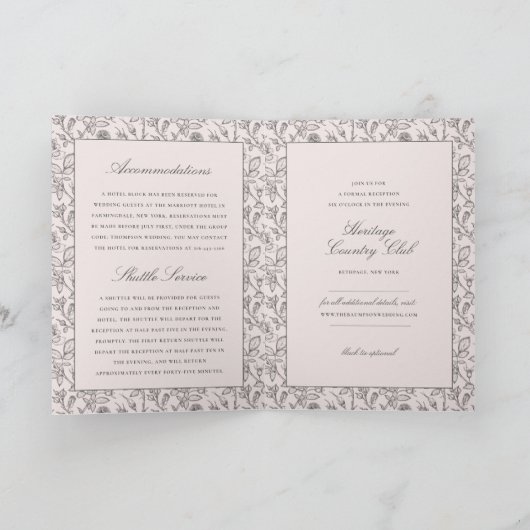 Elegant Monogram bloesje in één bruiloft (Binnen)