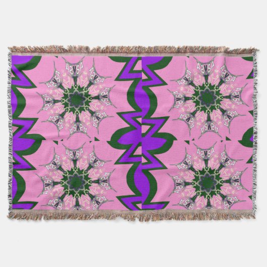 Elegant monogram Bloom: Prachtig persoonlijk motie Deken (Voorkant)