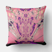 Elegant monogram Bloom: Prachtig persoonlijk motie Kussen (Achterkant)