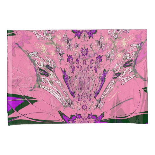 Elegant monogram Bloom: Prachtig persoonlijk motie Kussensloop (Voorkant-Rechts)