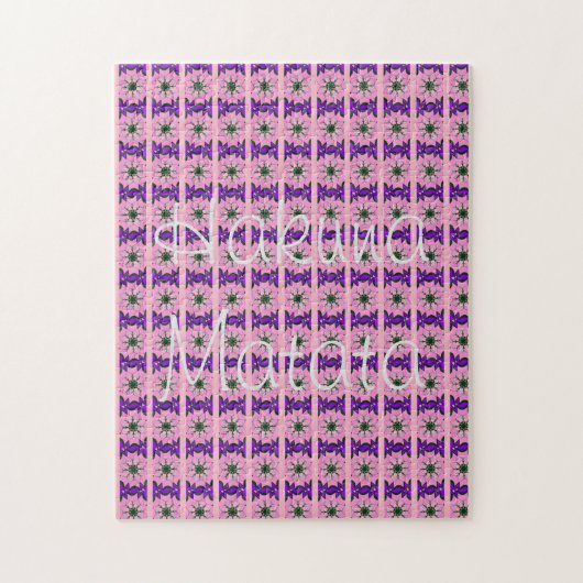 Elegant monogram Bloom: Prachtig persoonlijk motie Legpuzzel (Verticaal)