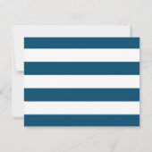 Elegant Monogram Blue Border Minimalist Notitiekaartje (Achterkant)