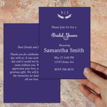 Elegant Monogram Blue Jewel Tone Thank You card