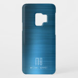 Elegant Monogram Blue Metallic Case-Mate Samsung Galaxy S9 Hoesje<br><div class="desc">Elegant Monogram Blue Metallic Hoesje-Mate Samsung Galaxy S9 Hoesje</div>