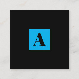 Elegant Monogram Blue visitekaartje