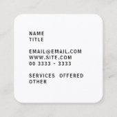 Elegant Monogram Blue visitekaartje (Achterkant)