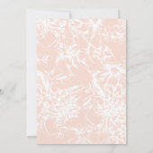 Elegant Monogram Blush Floral Wedding Kaart (Achterkant)