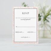 Elegant Monogram Blush Floral Wedding rsvp (Staand voorkant)