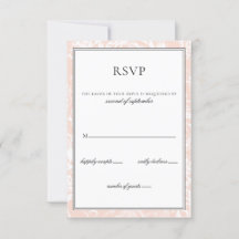 Elegant Monogram Blush Floral Wedding rsvp