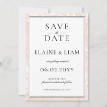 Elegant Monogram Blush Floral Wedding