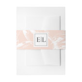 Elegant Monogram Blush Floral Wedding Uitnodigingen Wikkel (Voorkant Voorbeeld)