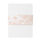 Elegant Monogram Blush Floral Wedding Uitnodigingen Wikkel (Achterkant Voorbeeld)