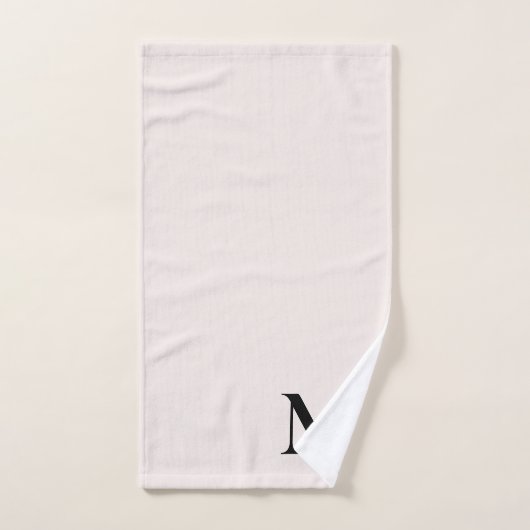 Elegant monogram Blush Pink Bad Handdoek (Handdoek)