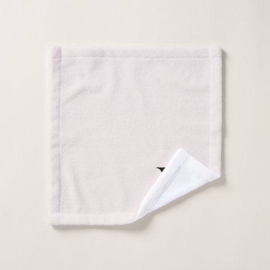 Elegant monogram Blush Pink Bad Handdoek (Wasdoekje)
