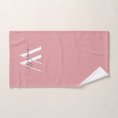 Elegant Monogram Blush Roze Name Script Bad Handdoek (Handdoek)