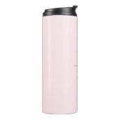 Elegant monogram blush roze reizen thermosbeker (Gedraaid links)