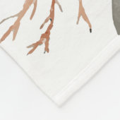 Elegant Monogram Boho Waterverf bloemen & vogels Fleece Deken (Hoek)