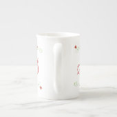 Elegant Monogram Bone China Mok (Achterkant)
