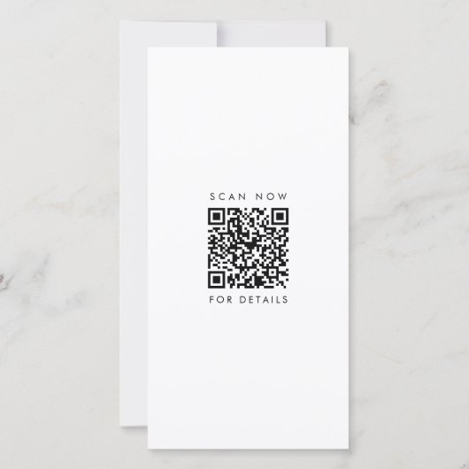 Elegant Monogram Bookmark QR-code Rustic Photo Save The Date (Achterkant)