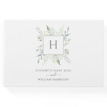 Elegant Monogram Botanische Bruiloft