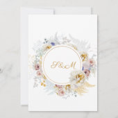 Elegant Monogram Bride Groom Name Wedding Save The Date (Achterkant)