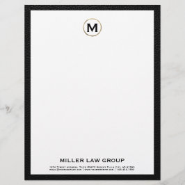 Elegant Monogram Briefhoofd