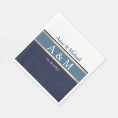 Elegant Monogram Bruiloft Evenement Servet (Hoek)