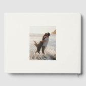 Elegant Monogram Bruiloft Foto Verbrand Sinaasappe Gastenboek (Achterkant)