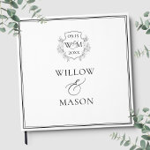 Elegant  Monogram Bruiloft Gastenboek