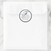 Elegant Monogram bruiloft gunst dank u Stickers (Tas)