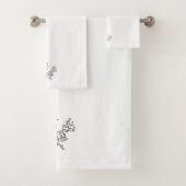 Elegant Monogram Bruiloft Keepsake Bad Handdoek (Insitu)