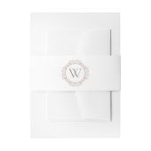 Elegant Monogram Bruiloft Klassiek Wit Uitnodigingen Wikkel (Voorkant Voorbeeld)